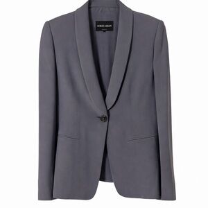 Giorgio Armani Main Line Grey 100% Wool Blazer, Size 6